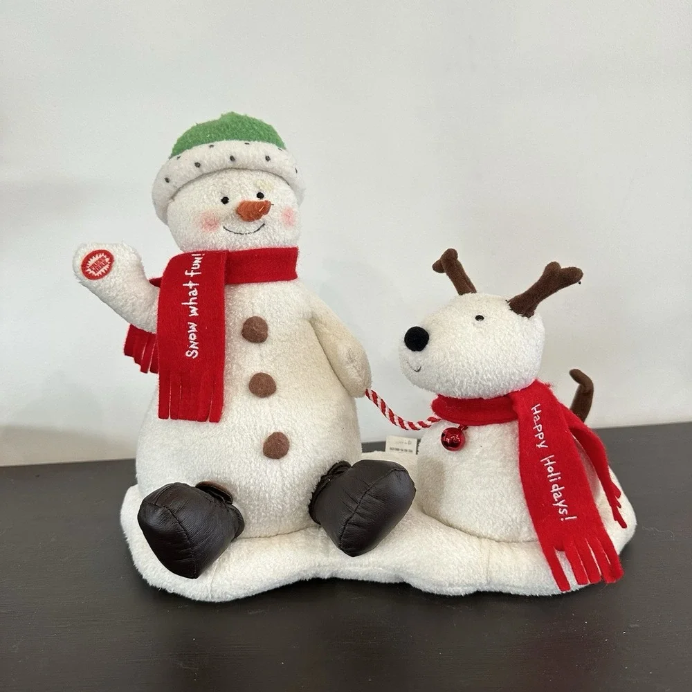 Hallmark Jingle Pals 2004 Singing Animated Snowman Dog Xmas Plush Musical Jingle